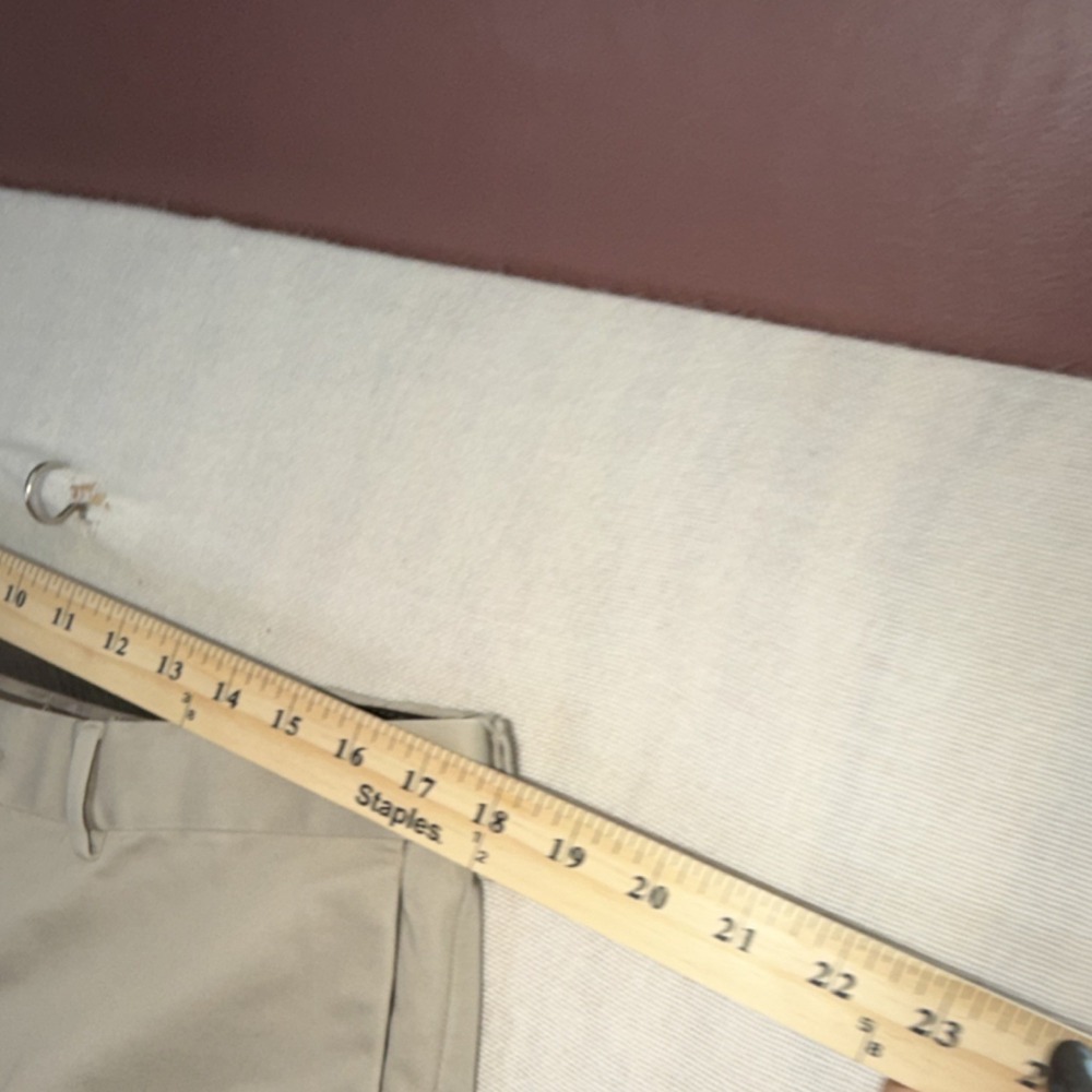 Haggar Heritage Collection No Iron Khaki Pants Straight Fit Beige 36 Cotton - Picture 5 of 11